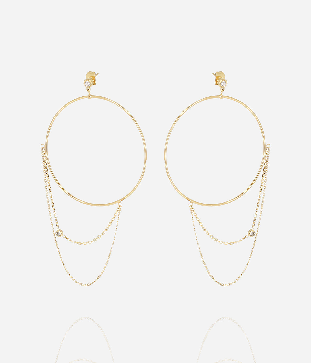 Boucles d'oreilles Amarante (Acier doré)