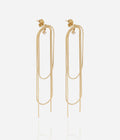 Boucles d'oreilles Mésange (Acier doré)