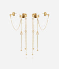 Boucles d'oreilles Élior (Acier doré)