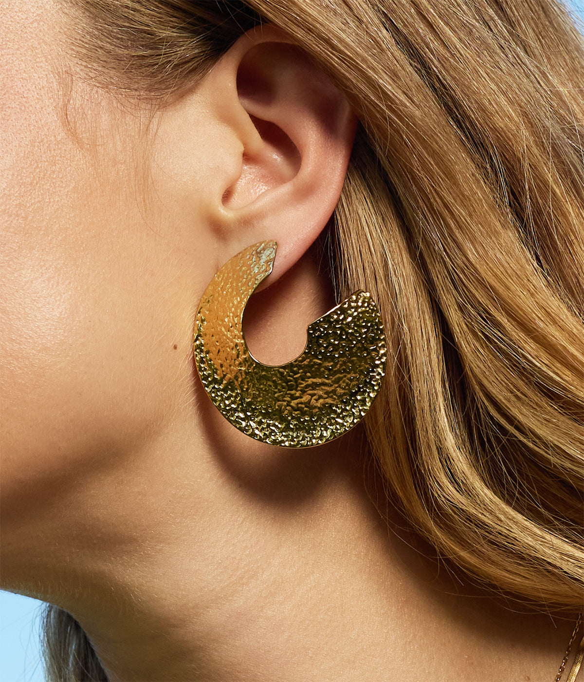 Boucles d'oreilles Iri (Acier doré)