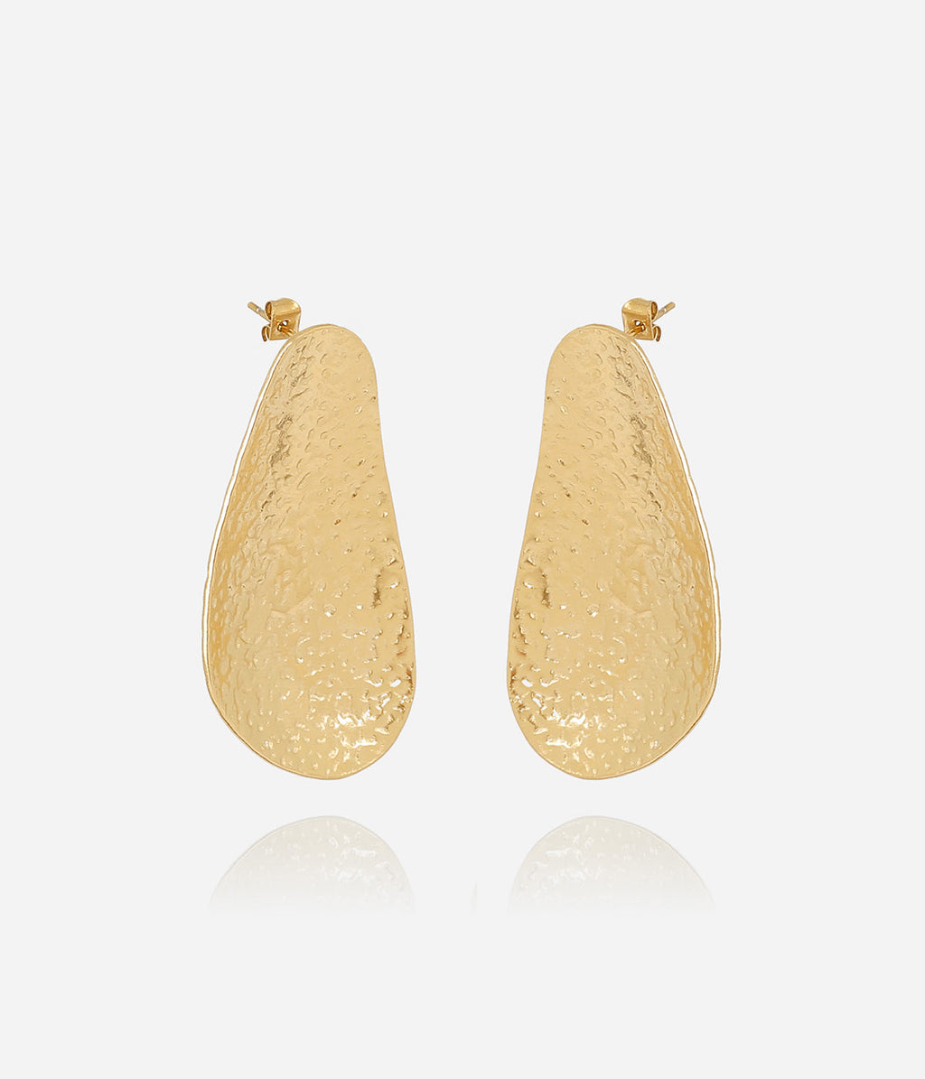 Boucles d'oreilles Pear (Acier doré)