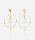 Boucles d'oreilles Solstice (Acier doré)