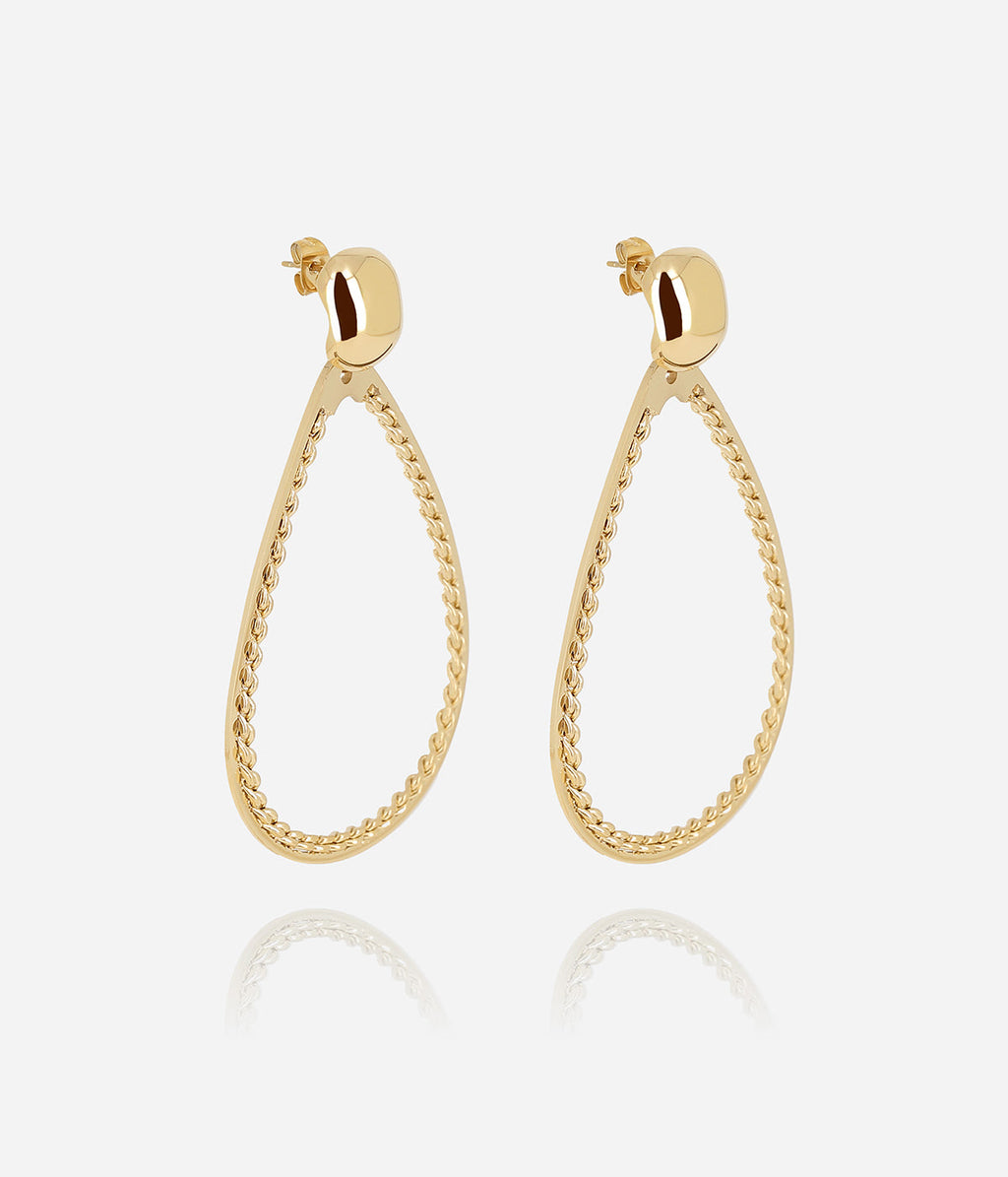 Boucles d'oreilles Arkan (Acier doré)