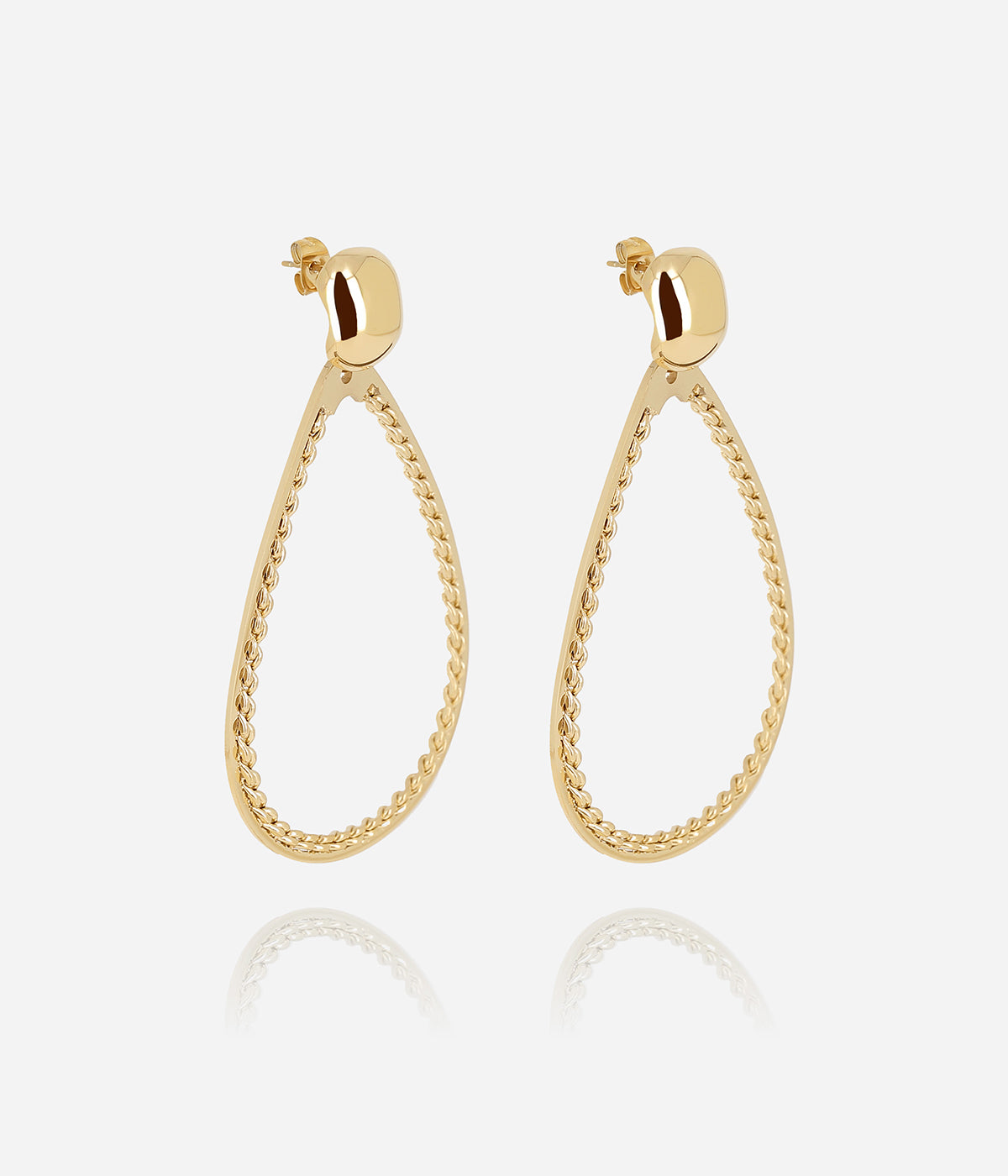 Boucles d'oreilles Arkan (Acier doré)