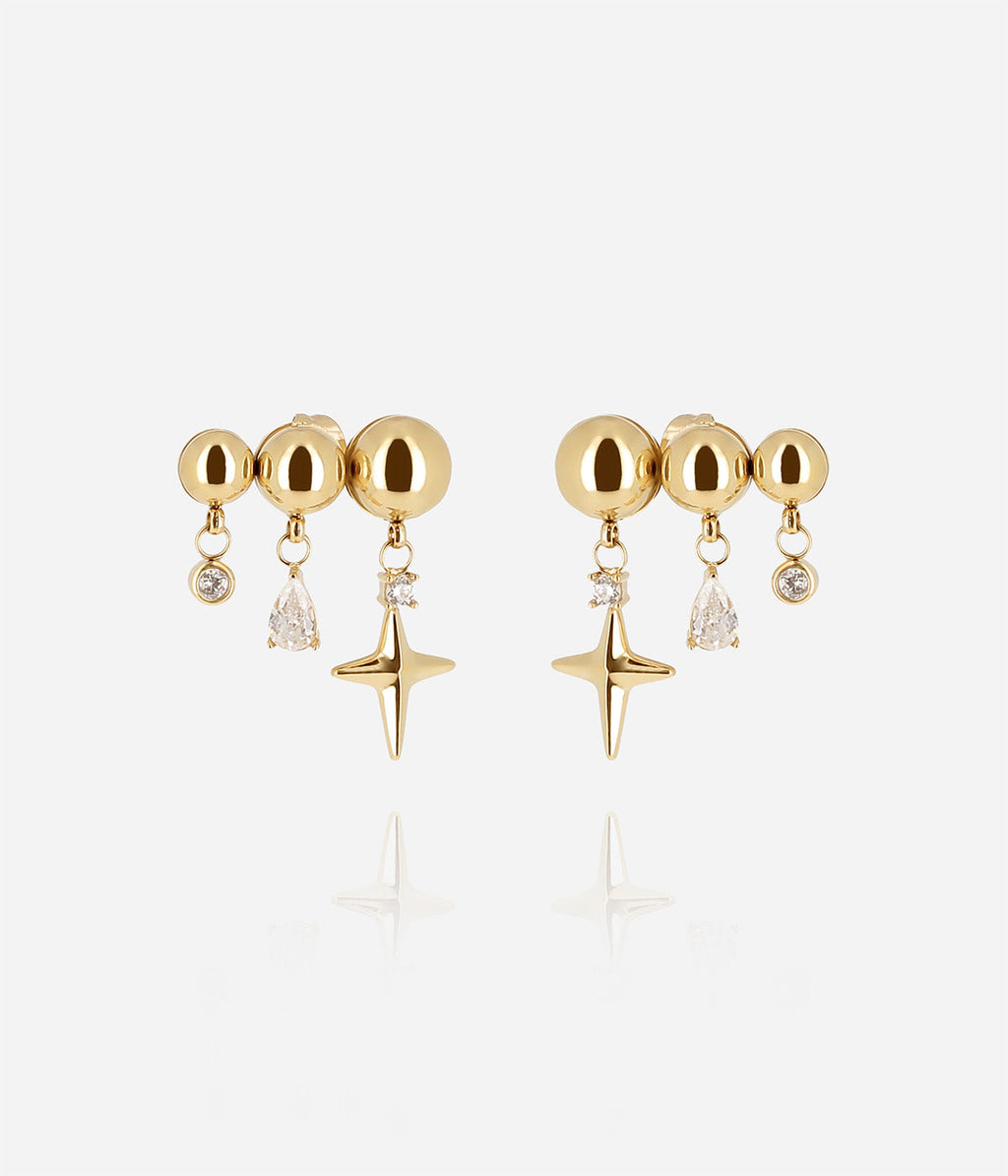 Boucles d'oreilles Aratena (Acier doré)