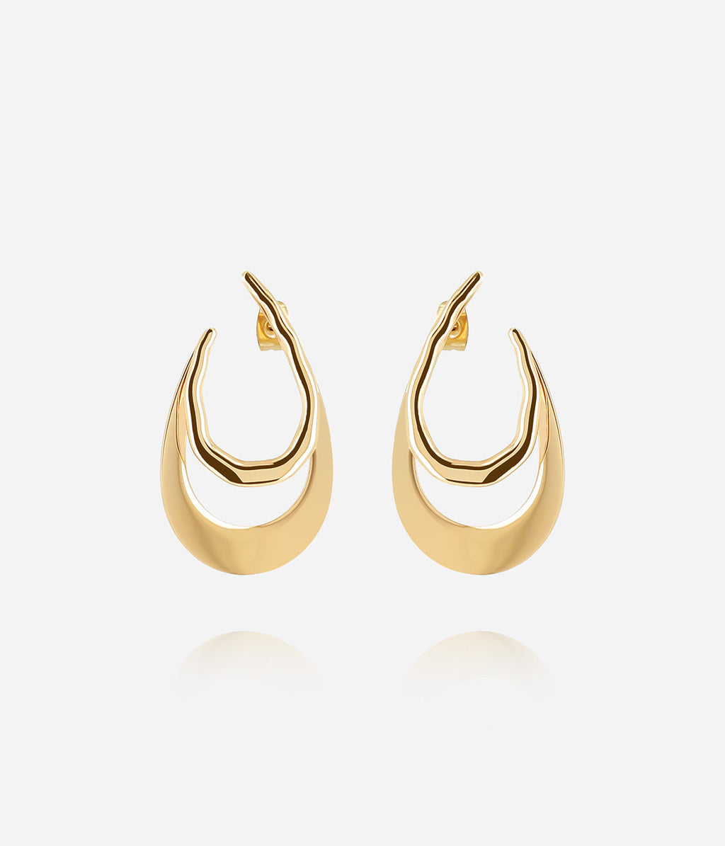 Boucles d'oreilles Quovadis (Acier doré)