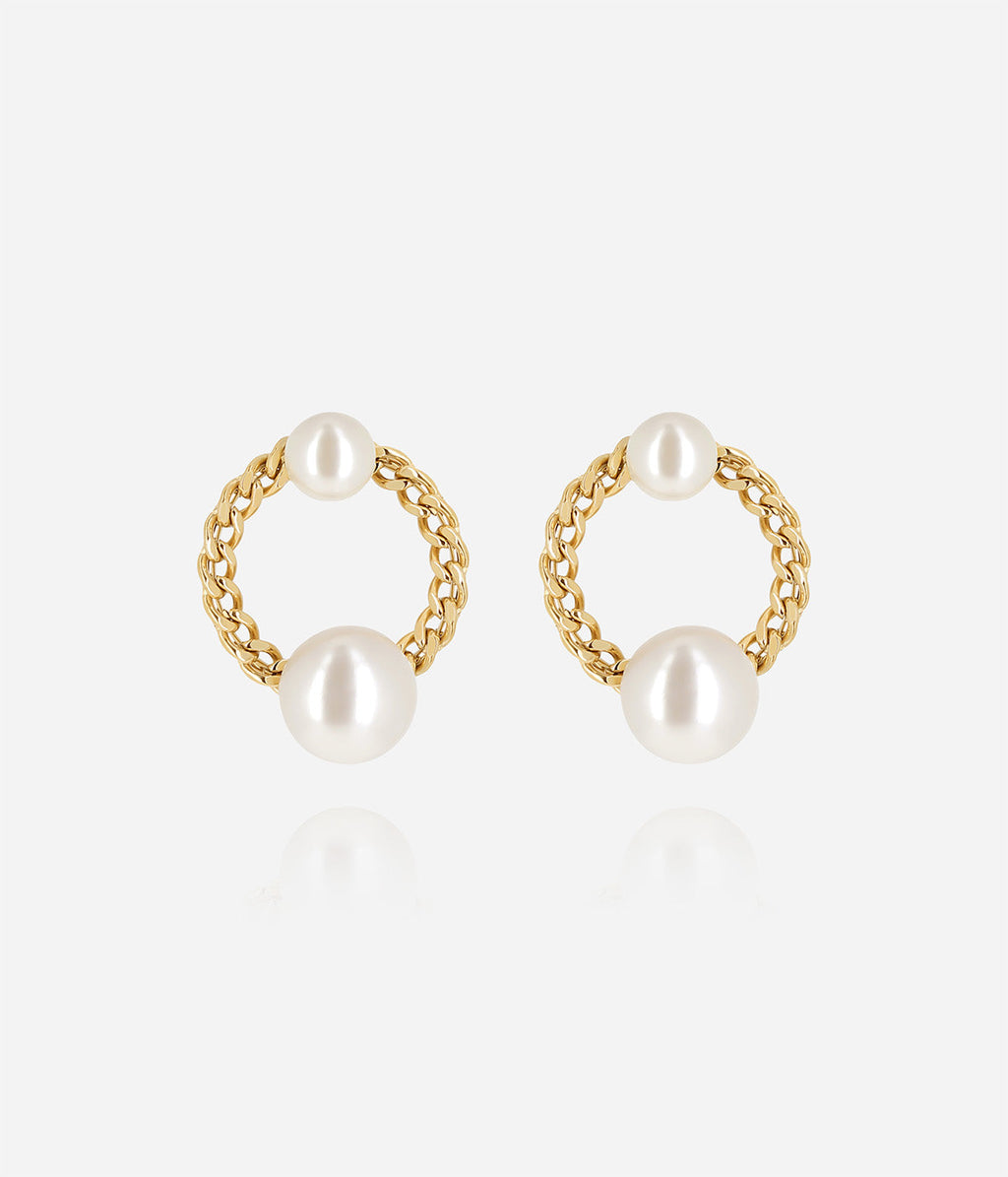 Boucles d'oreilles Marmaro (Acier doré)