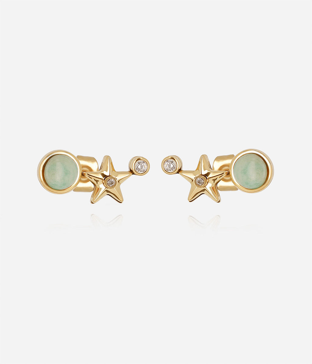 Boucles d'oreilles Enigma (Acier doré)