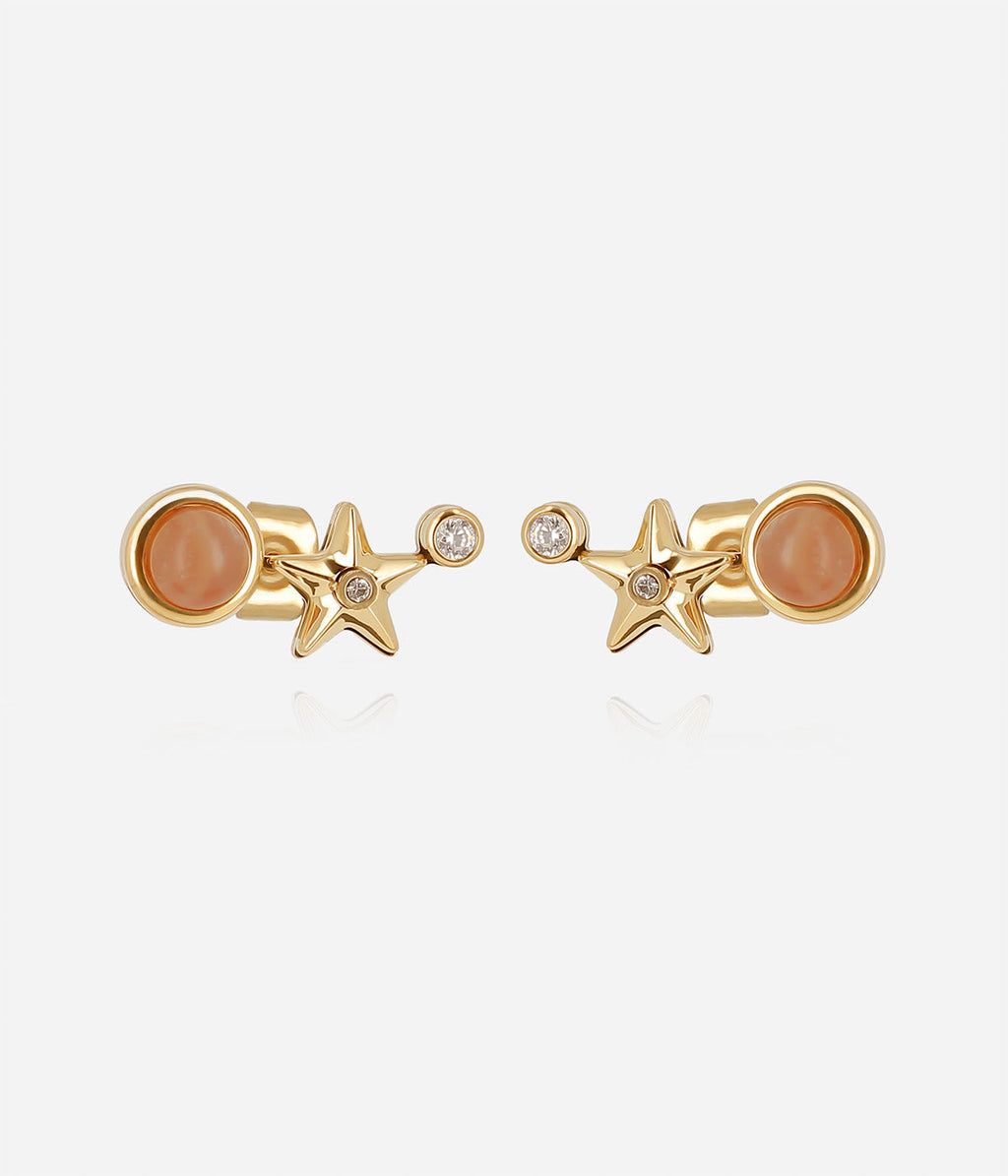 Boucles d'oreilles Enigma (Acier doré)