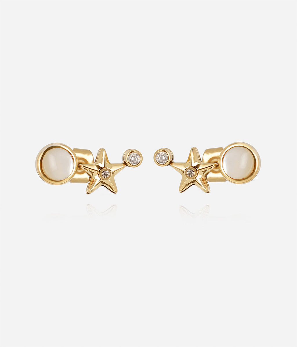 Boucles d'oreilles Enigma (Acier doré)
