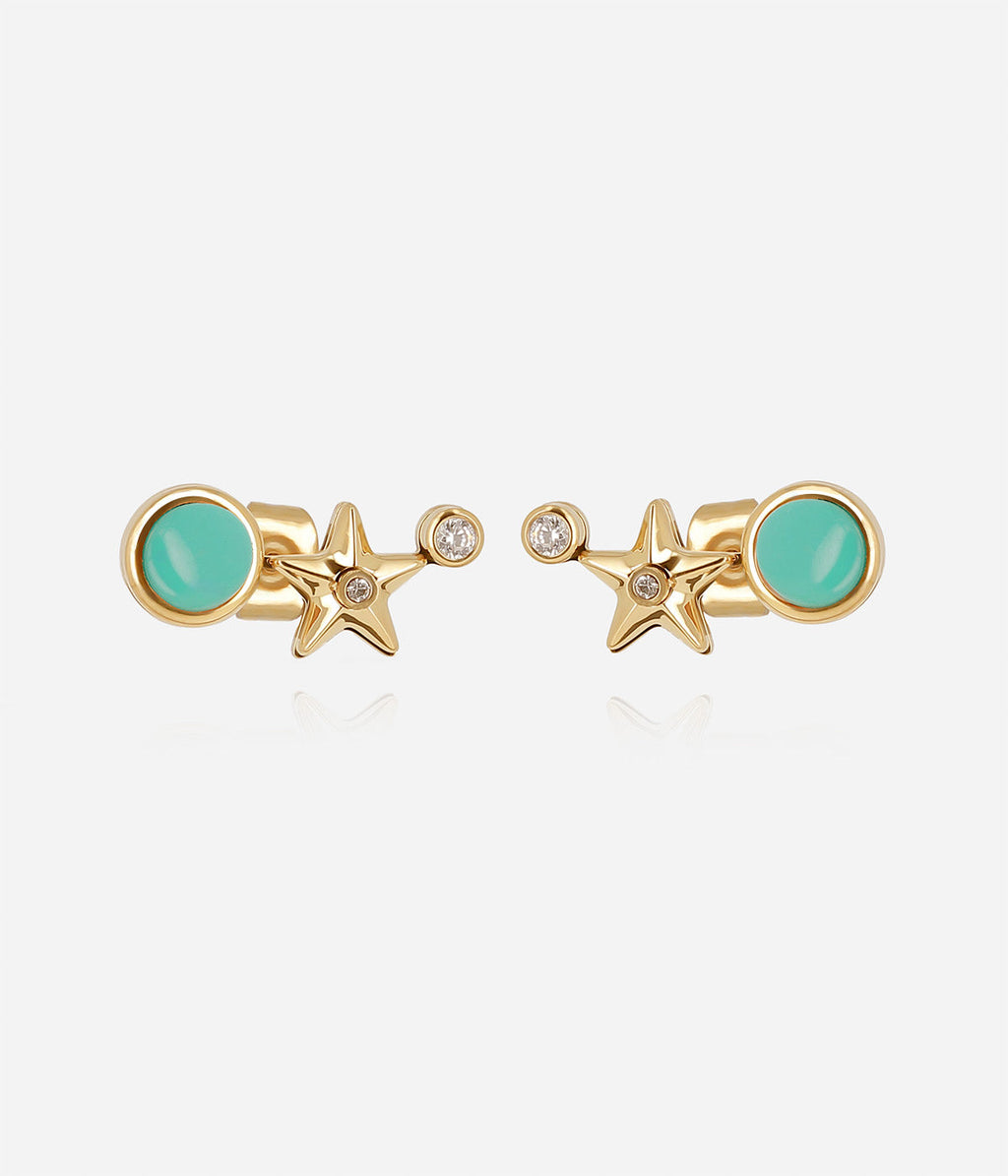 Boucles d'oreilles Enigma (Acier doré)
