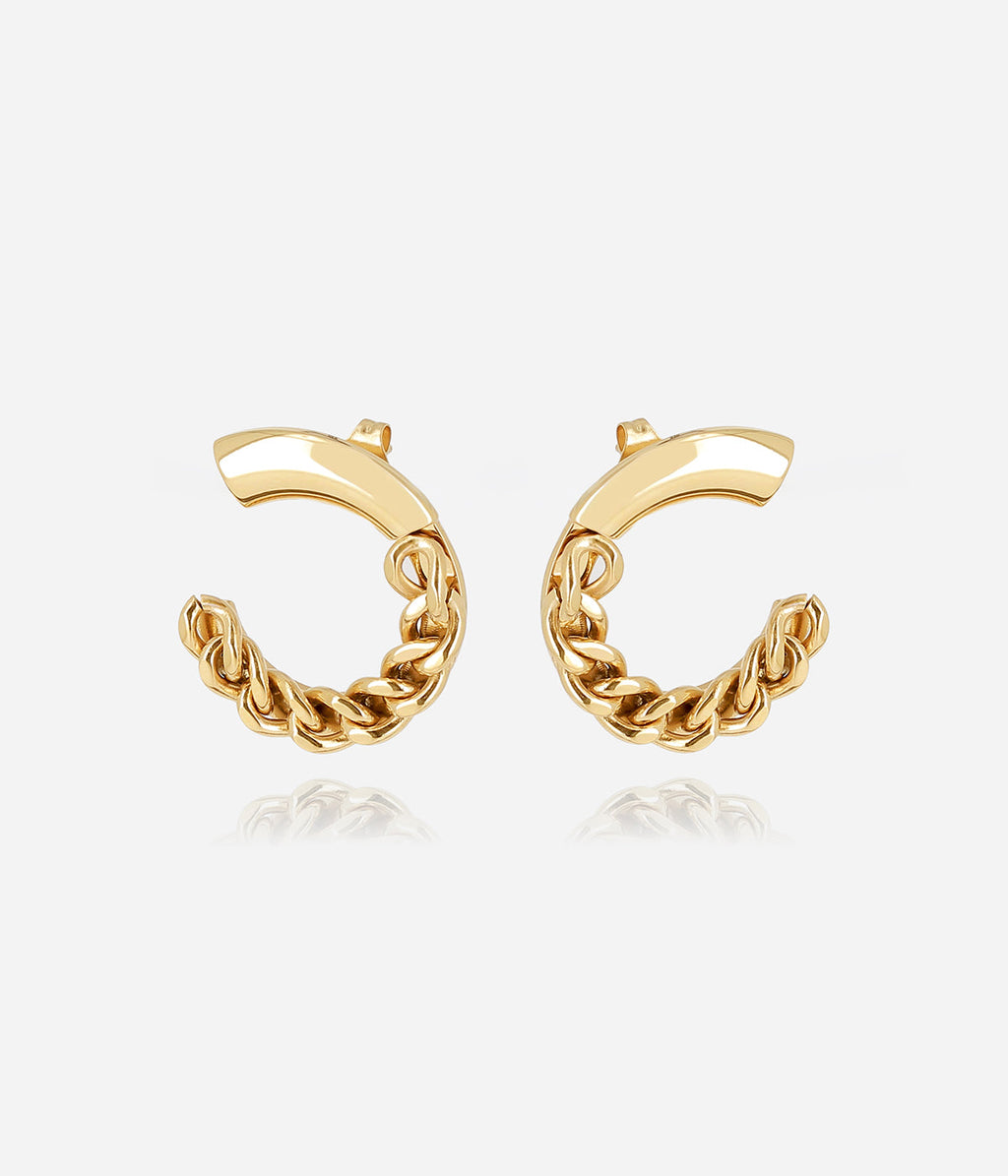 Boucles d'oreilles Carbonio (Acier doré)
