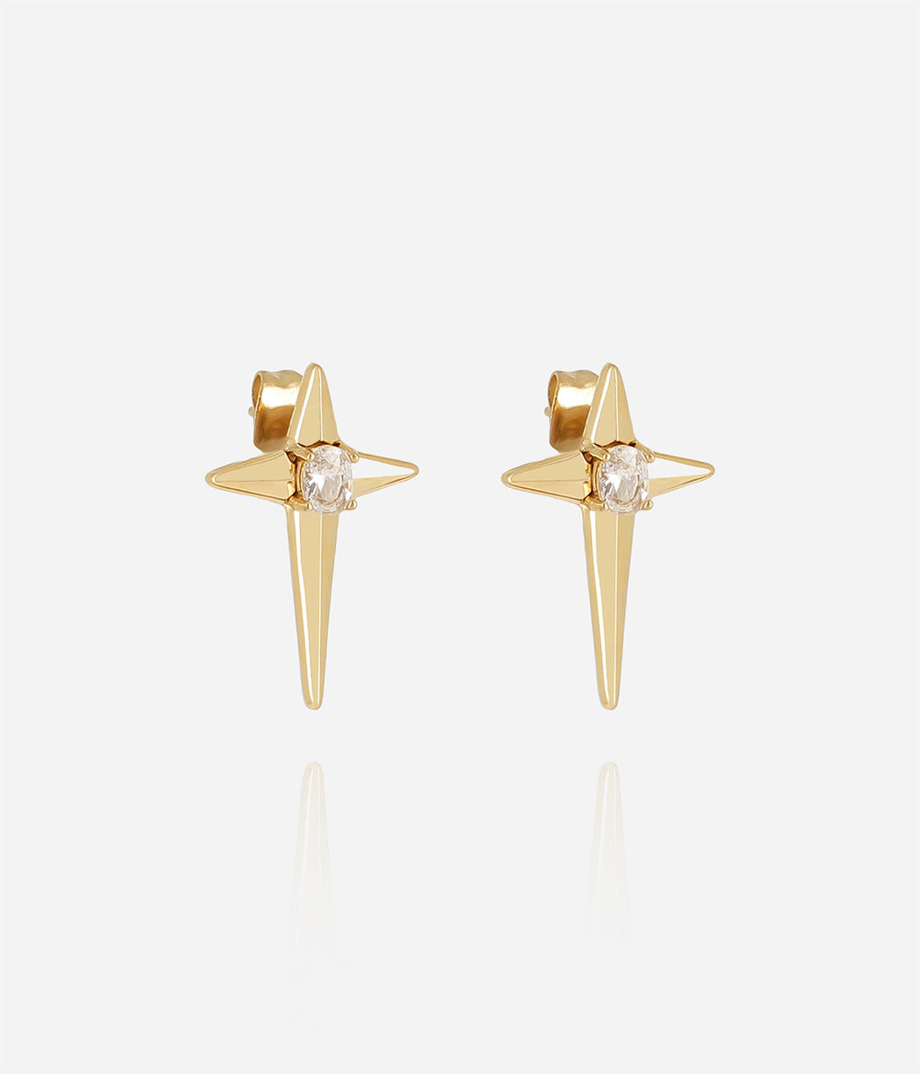 Boucles d'oreilles Sindia (Acier doré)