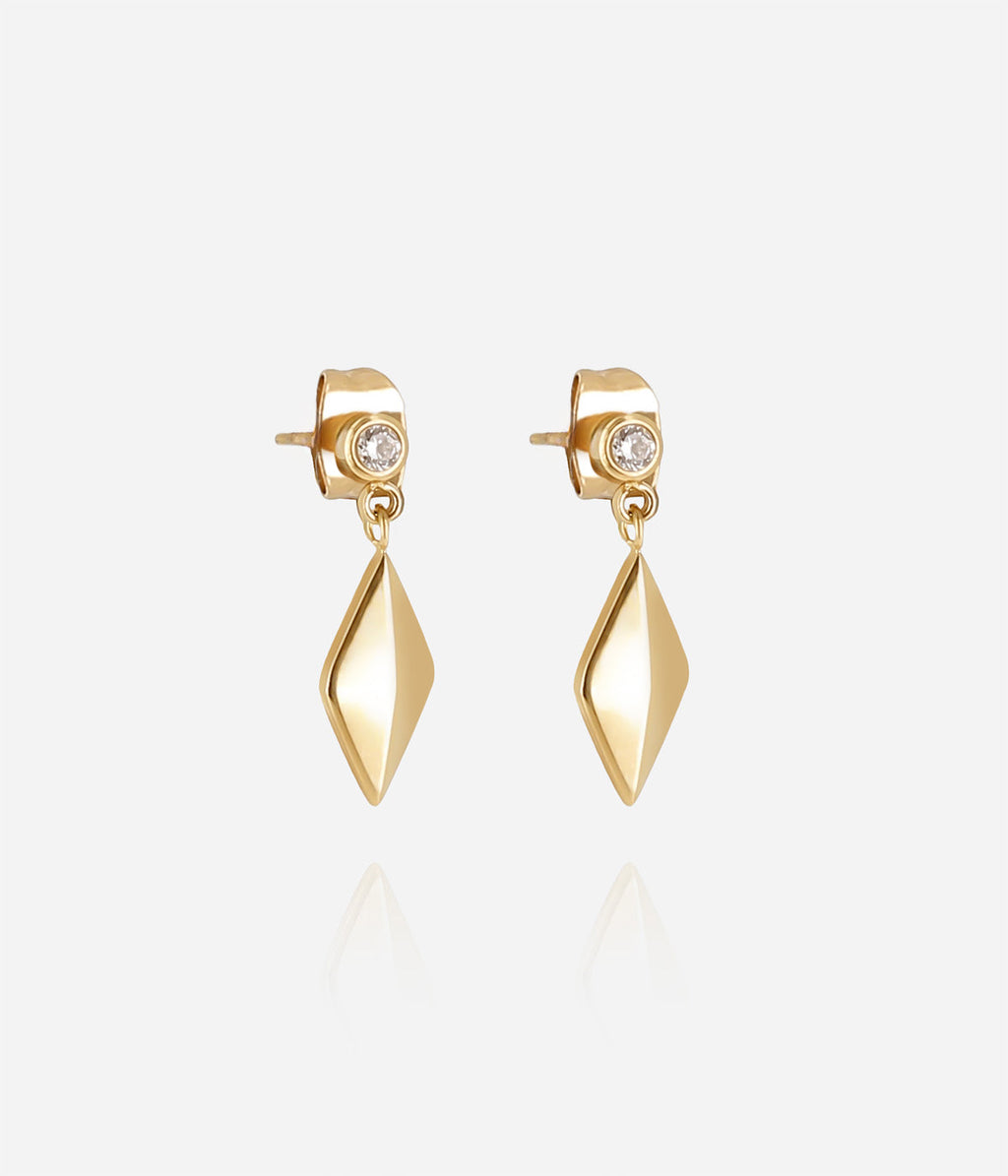 Boucles d'oreilles Paterno (Acier doré)