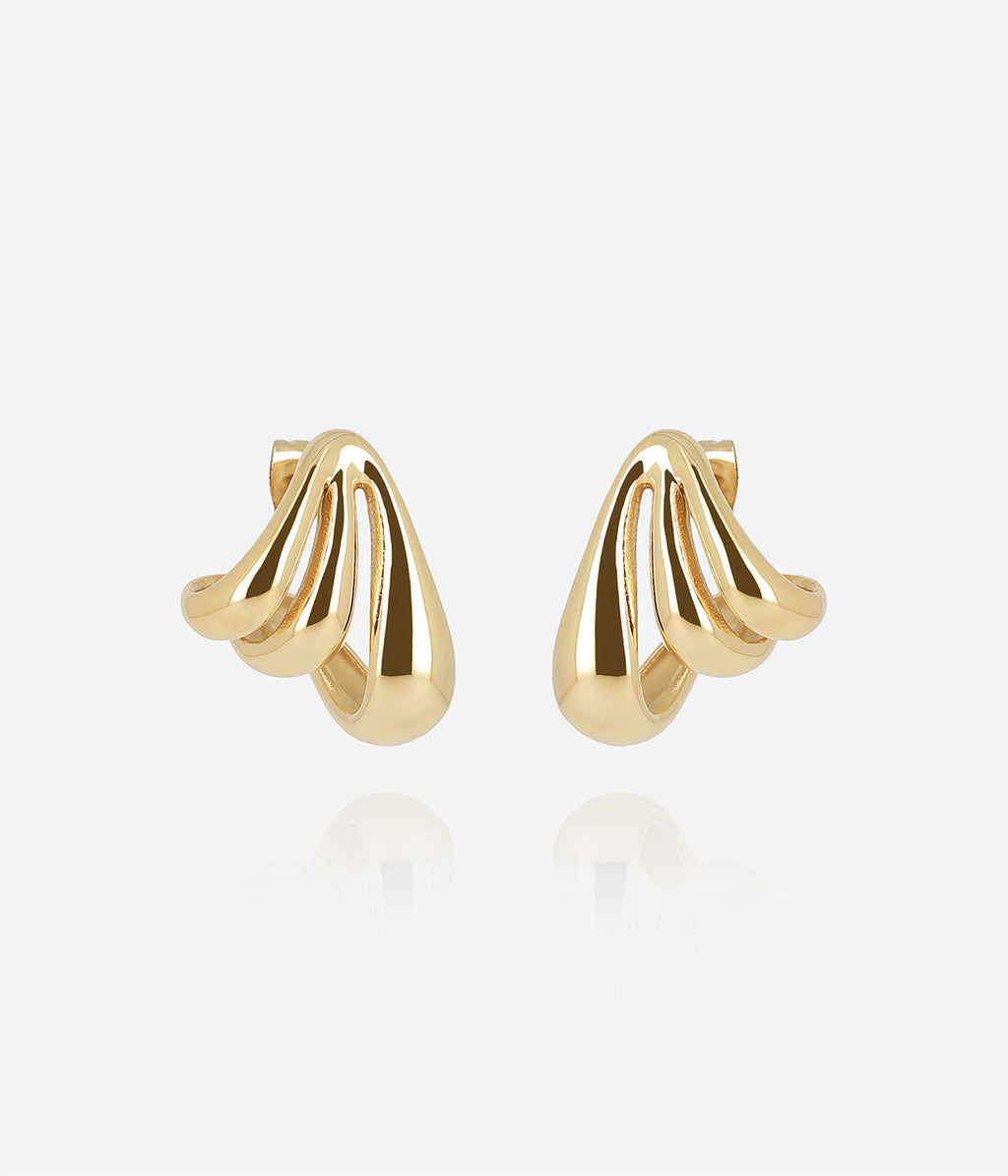 Boucles d'oreilles Biasi (Acier doré)