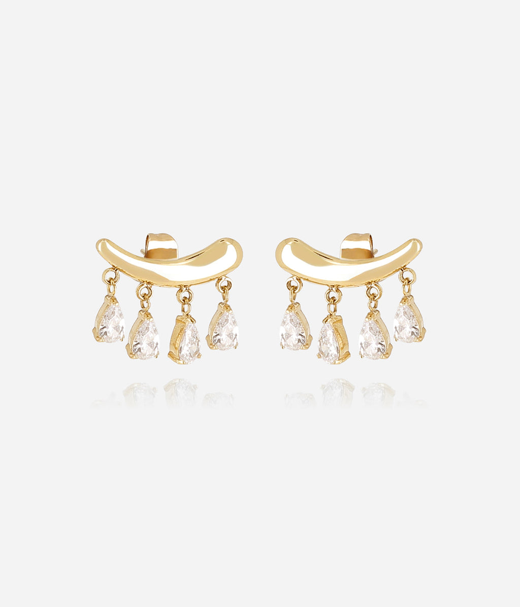 Boucles d'oreilles Poggio (Acier doré)