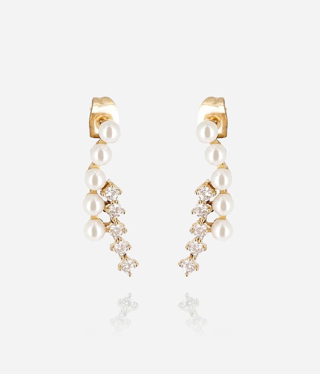 Boucles d'oreilles Nido (Acier doré)