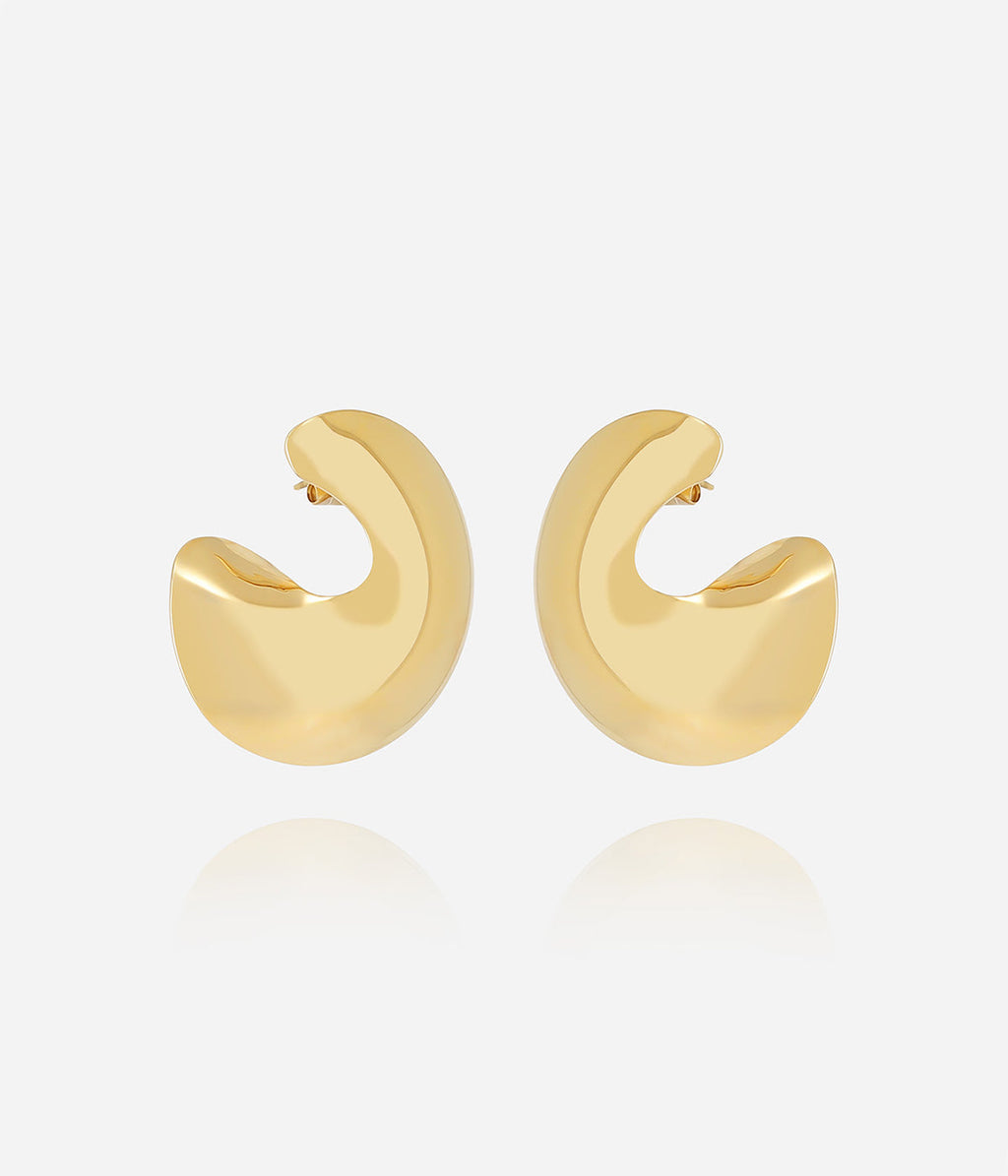 Boucles d'oreilles Angkor (Acier doré)
