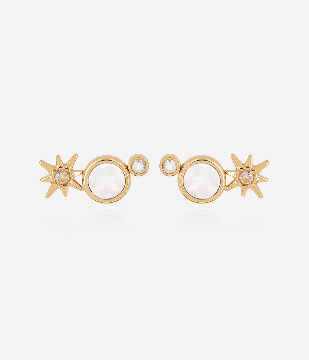 Boucles d'oreilles Naïade (Acier doré)