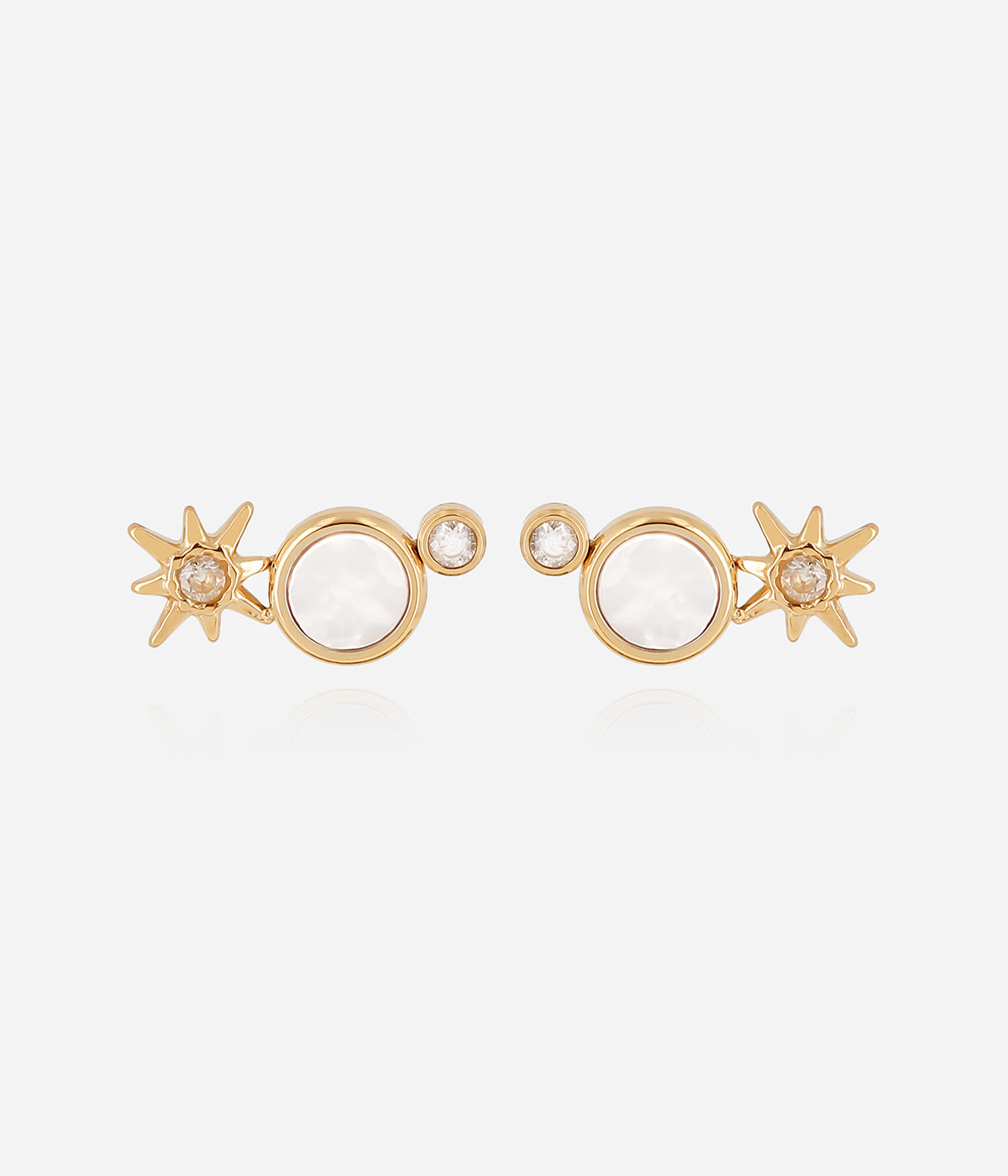 Boucles d'oreilles Naïade (Acier doré)