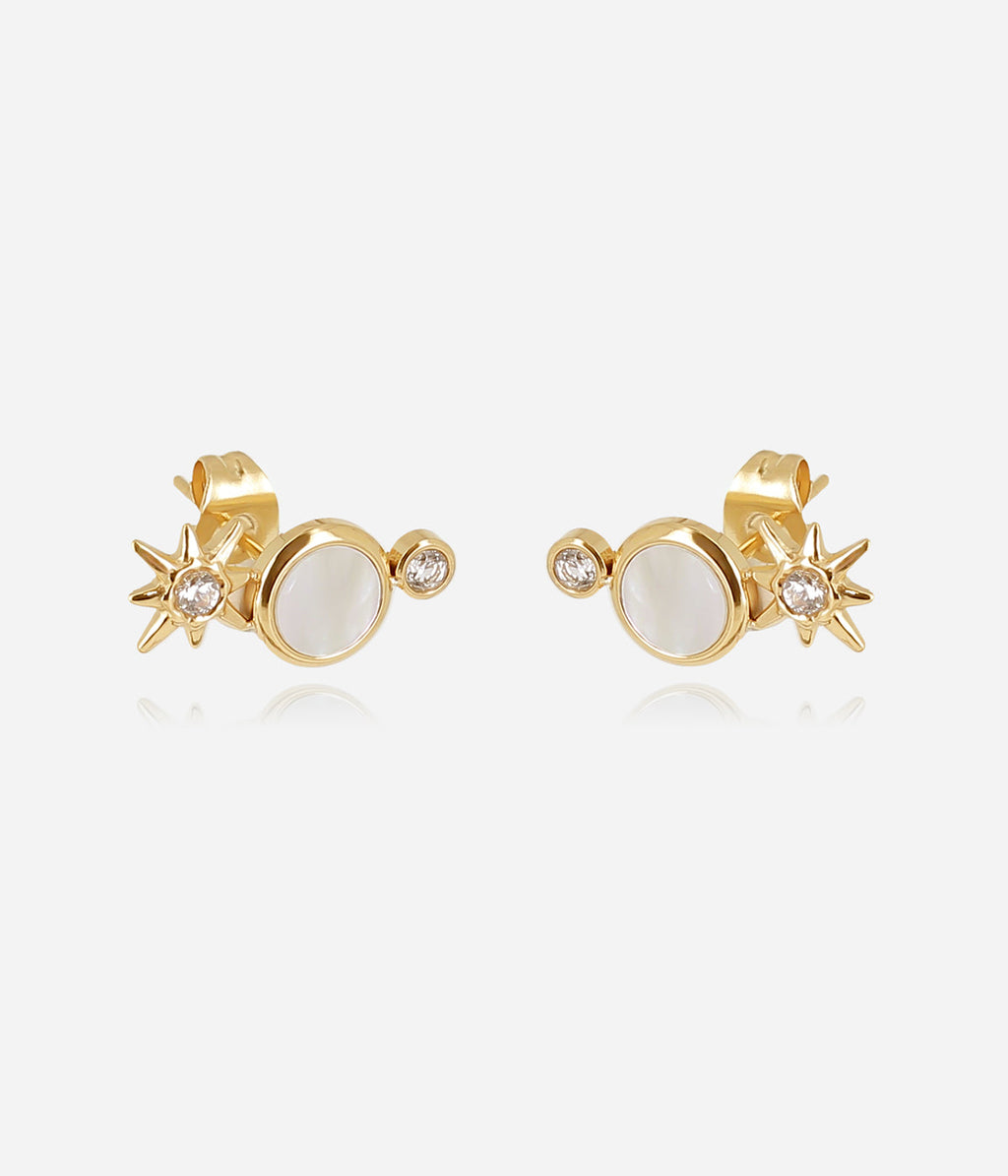 Boucles d'oreilles Naïade (Acier doré)