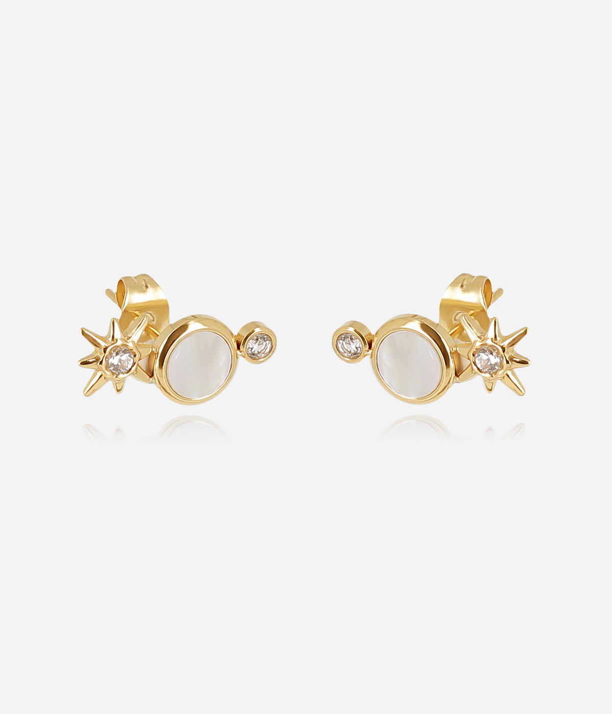 Boucles d'oreilles Naïade (Acier doré)