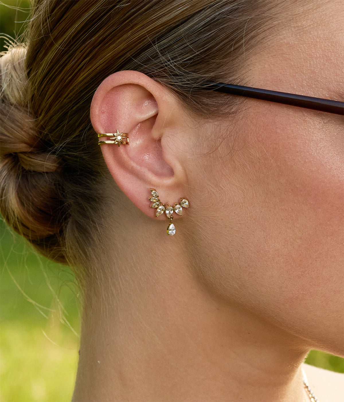 Boucles d'oreilles Lumoria (Acier doré)