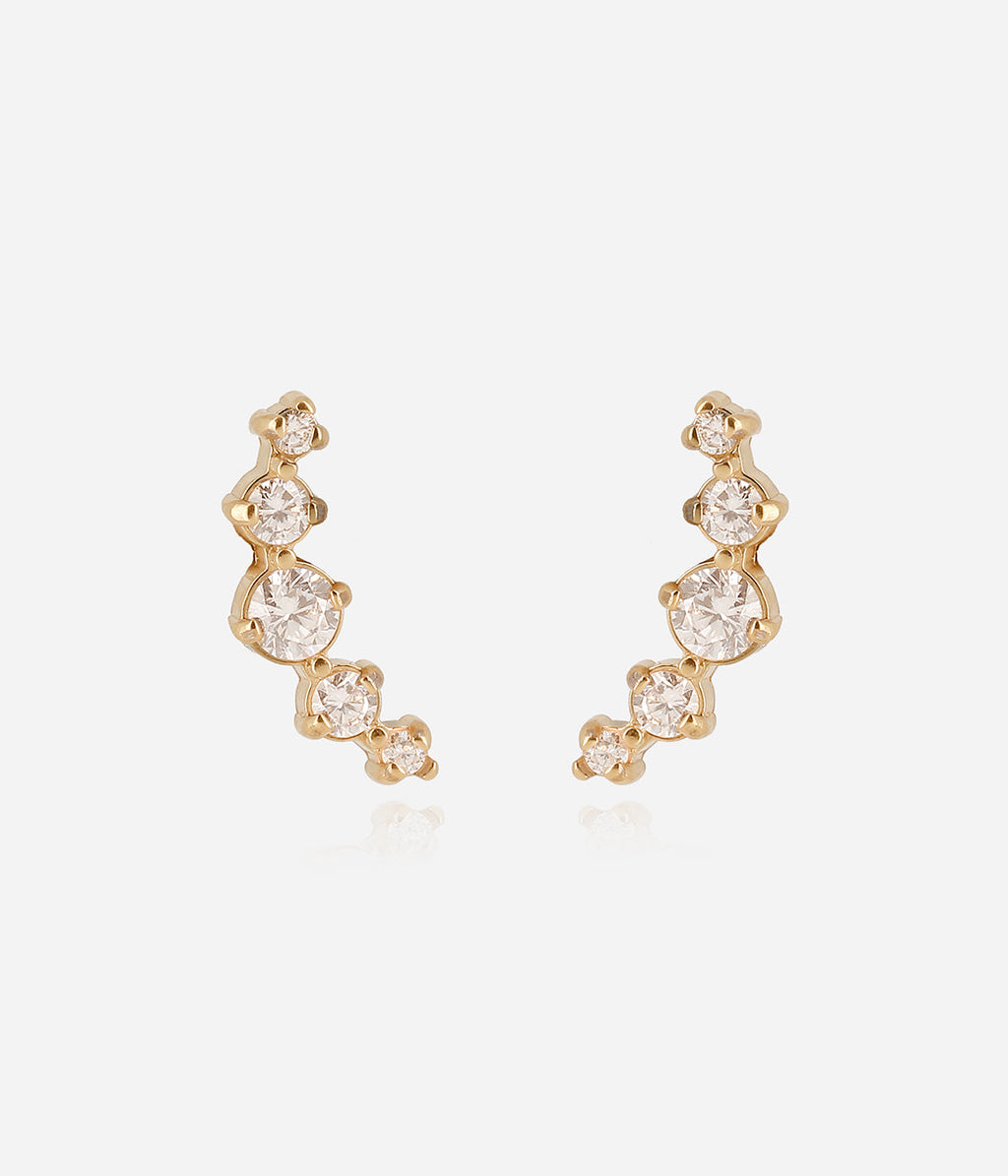Boucles d'oreilles Éclisse (Acier doré)