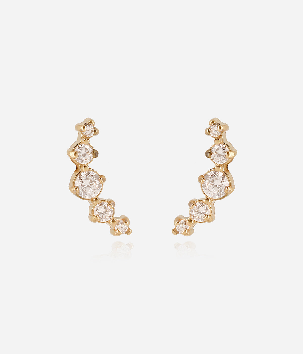 Boucles d'oreilles Éclisse (Acier doré)