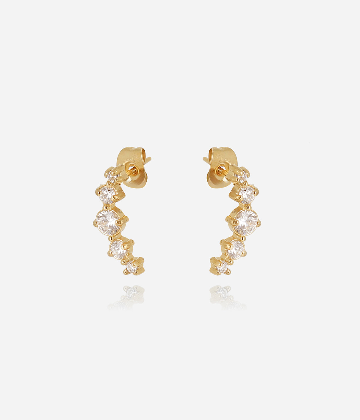 Boucles d'oreilles Éclisse (Acier doré)