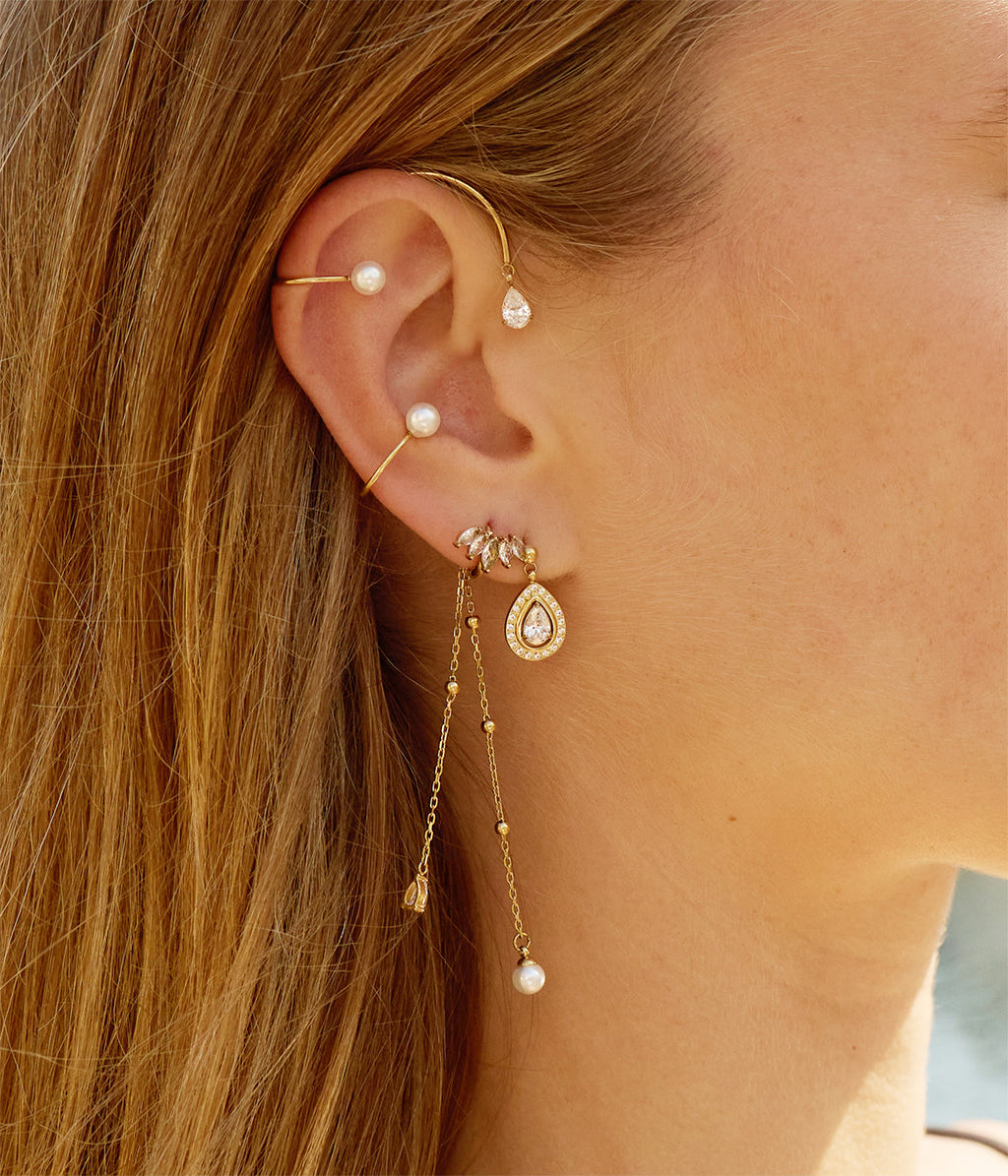 Boucles d'oreilles Izel (Acier doré)