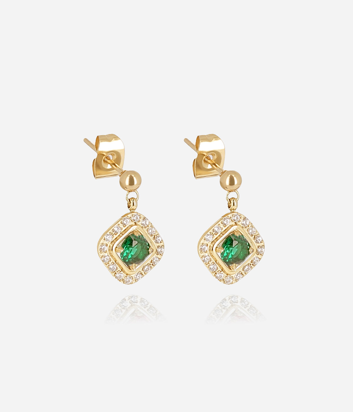 Boucles d'oreilles Elan (Acier doré)