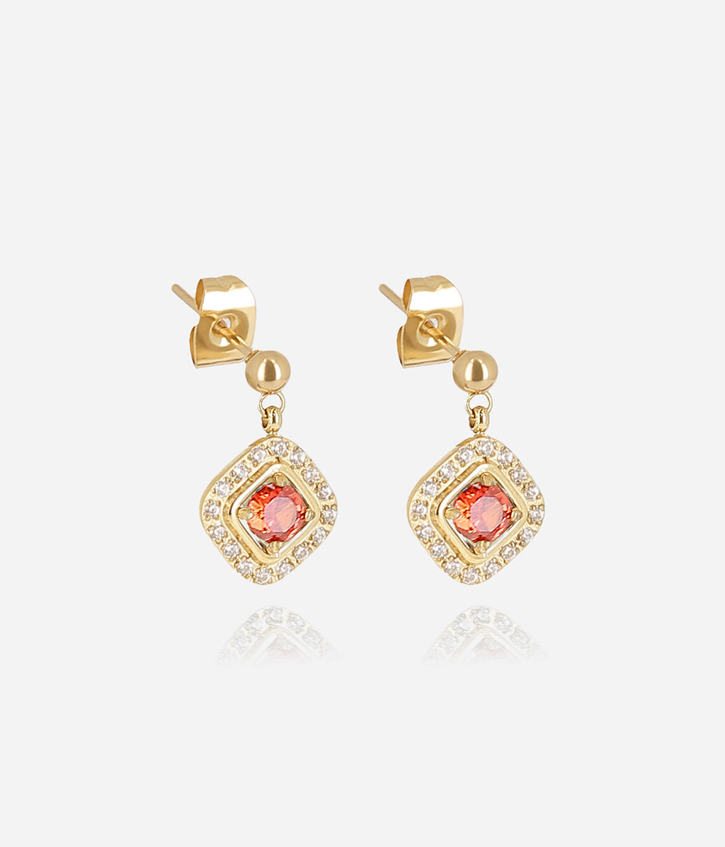 Boucles d'oreilles Elan (Acier doré)