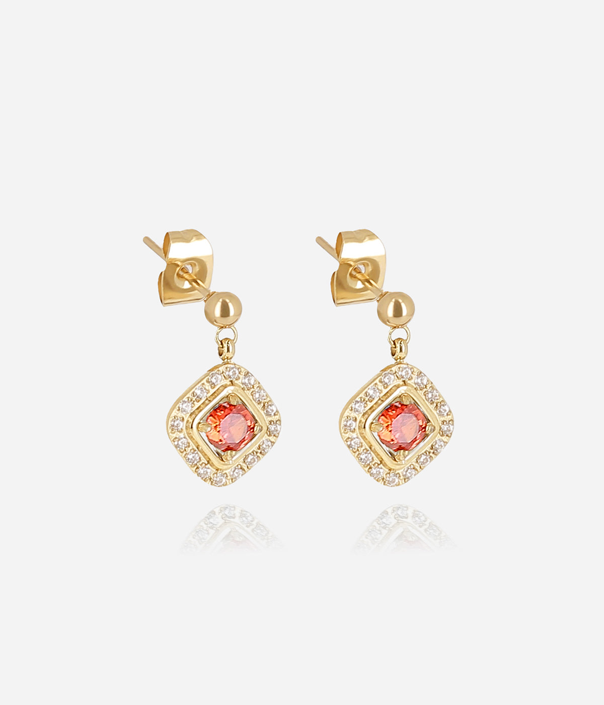 Boucles d'oreilles Elan (Acier doré)