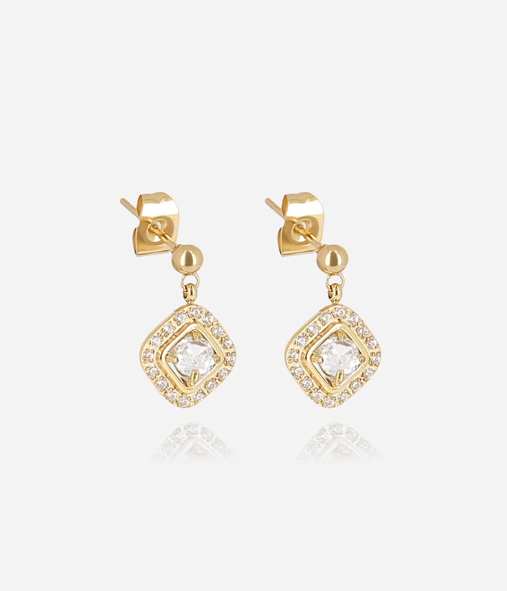 Boucles d'oreilles Elan (Acier doré)