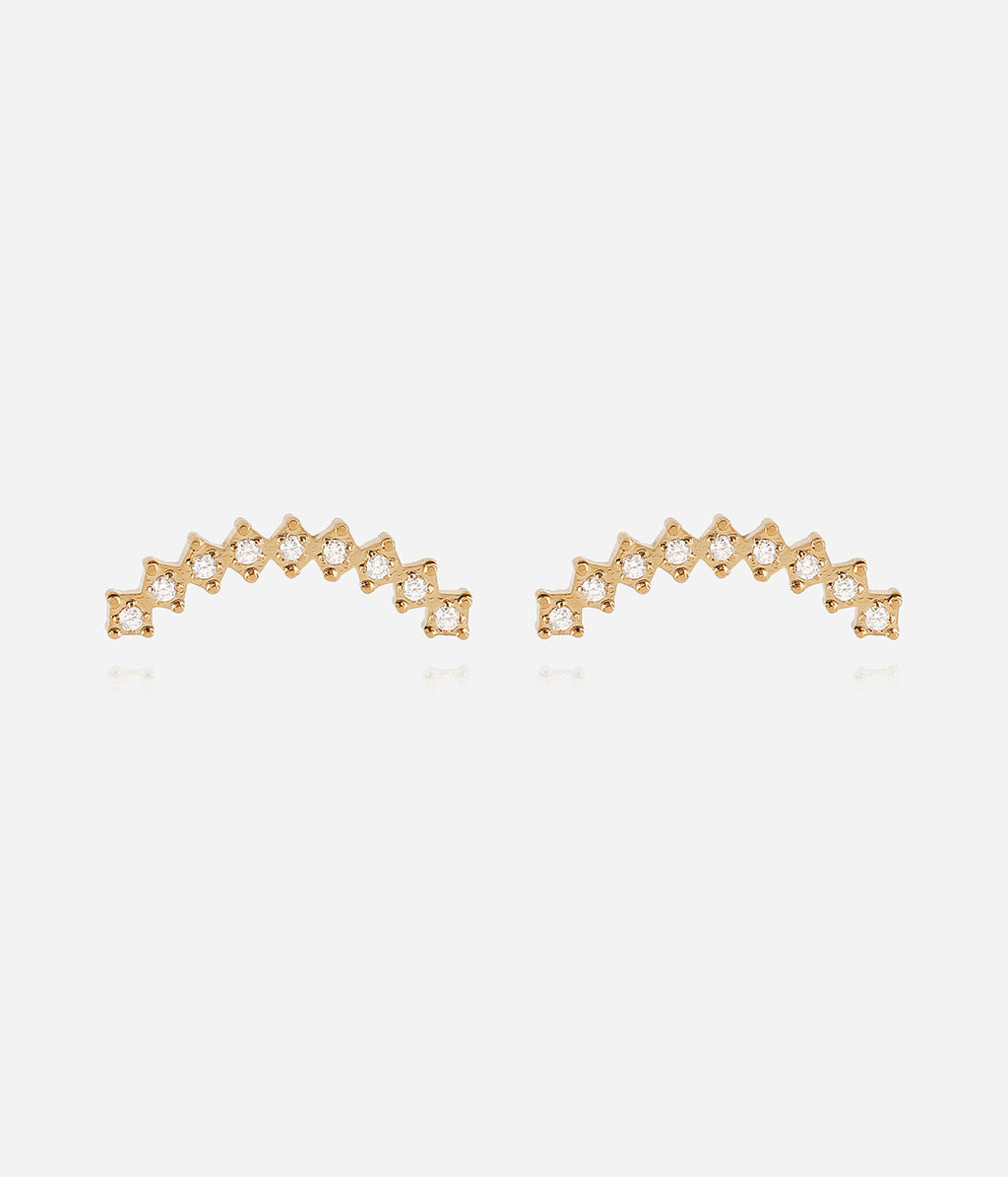 Boucles d'oreilles Cassis (Acier doré)