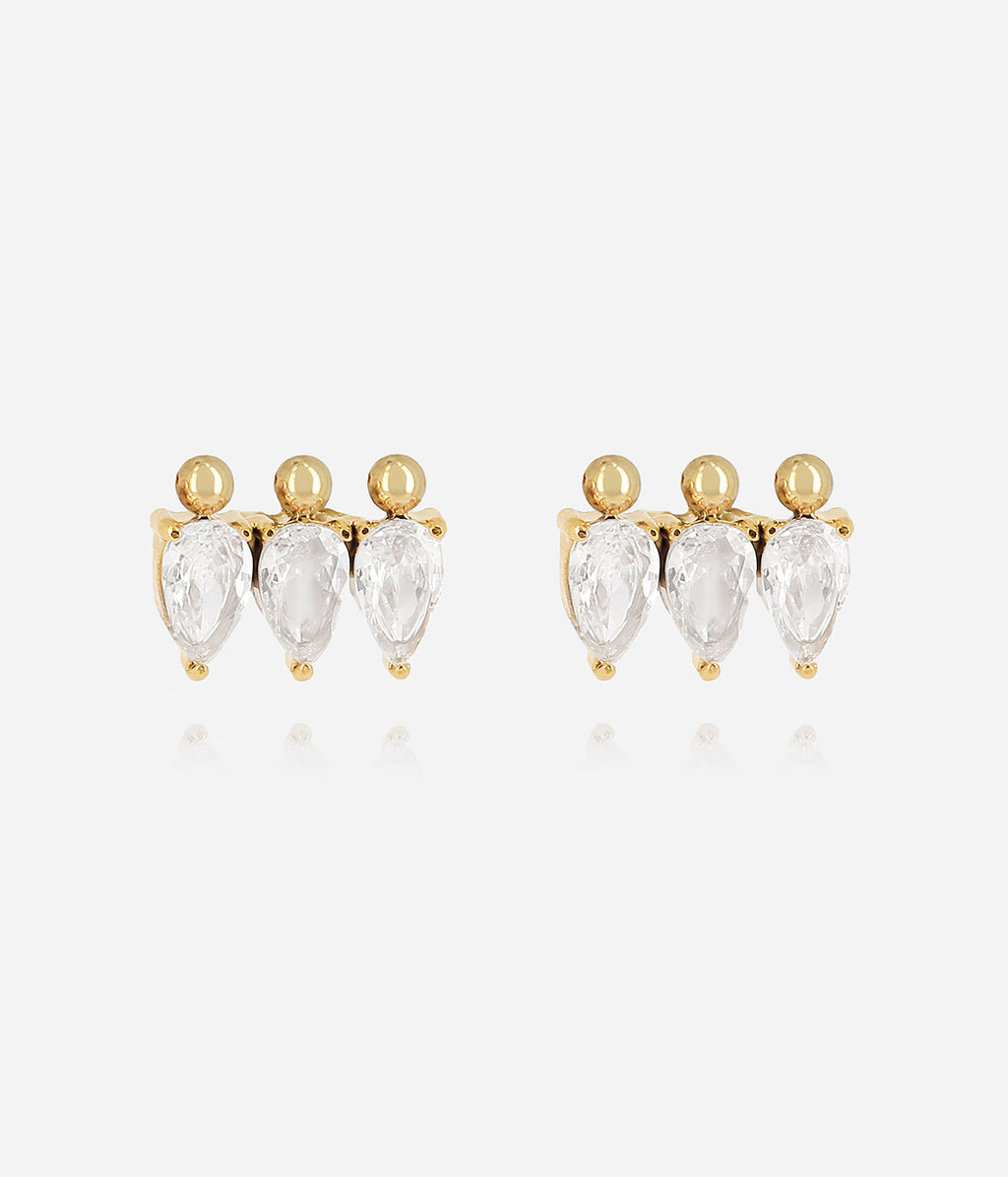 Boucles d'oreilles Mantoue (Acier doré)