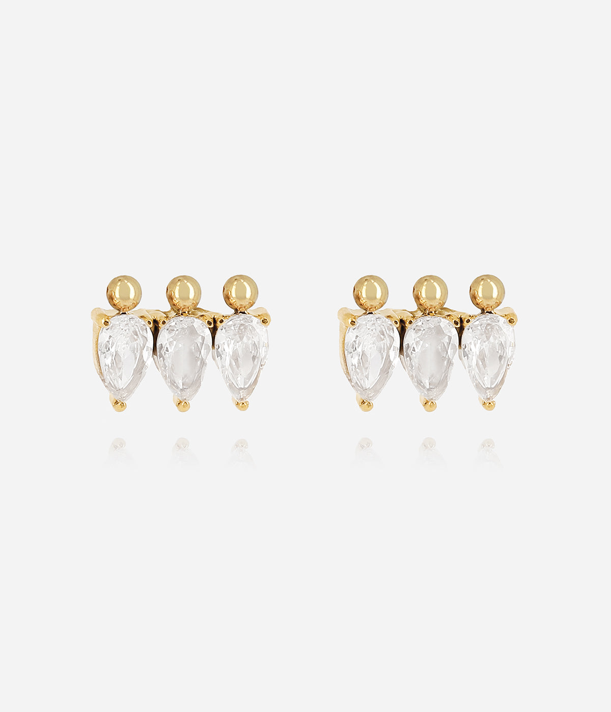 Boucles d'oreilles Mantoue (Acier doré)