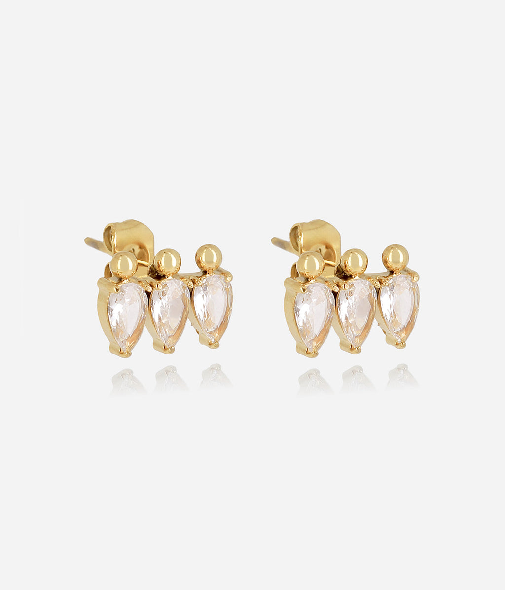 Boucles d'oreilles Mantoue (Acier doré)