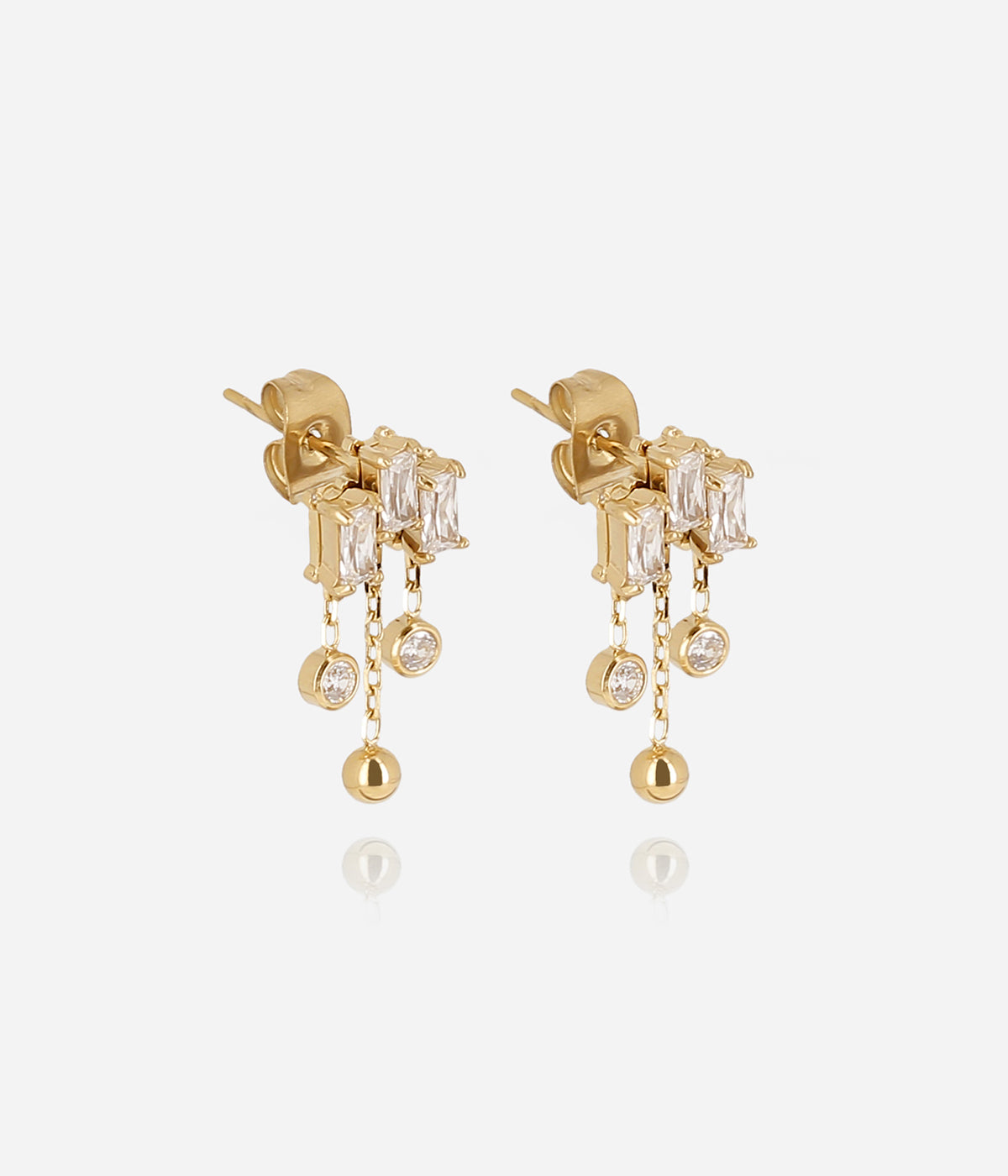 Boucles d'oreilles Veya (Acier doré)