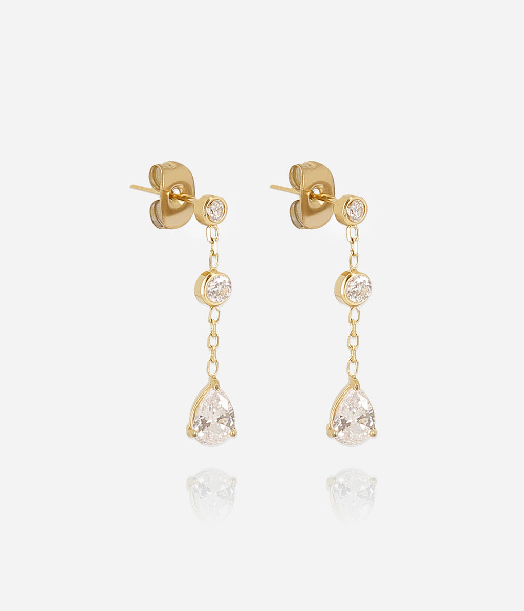 Boucles d'oreilles Embla (Acier doré)