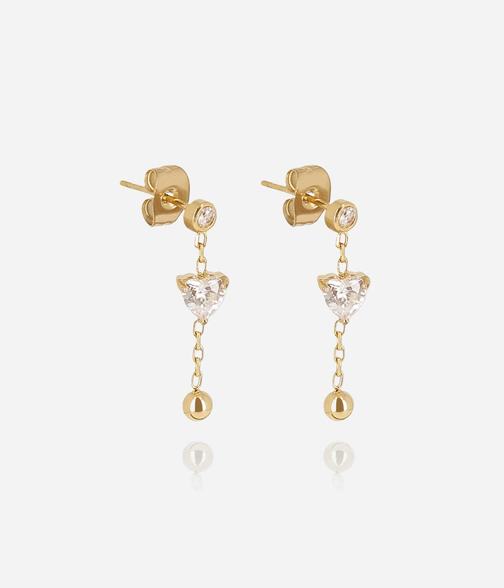 Boucles d'oreilles Viken (Acier doré)