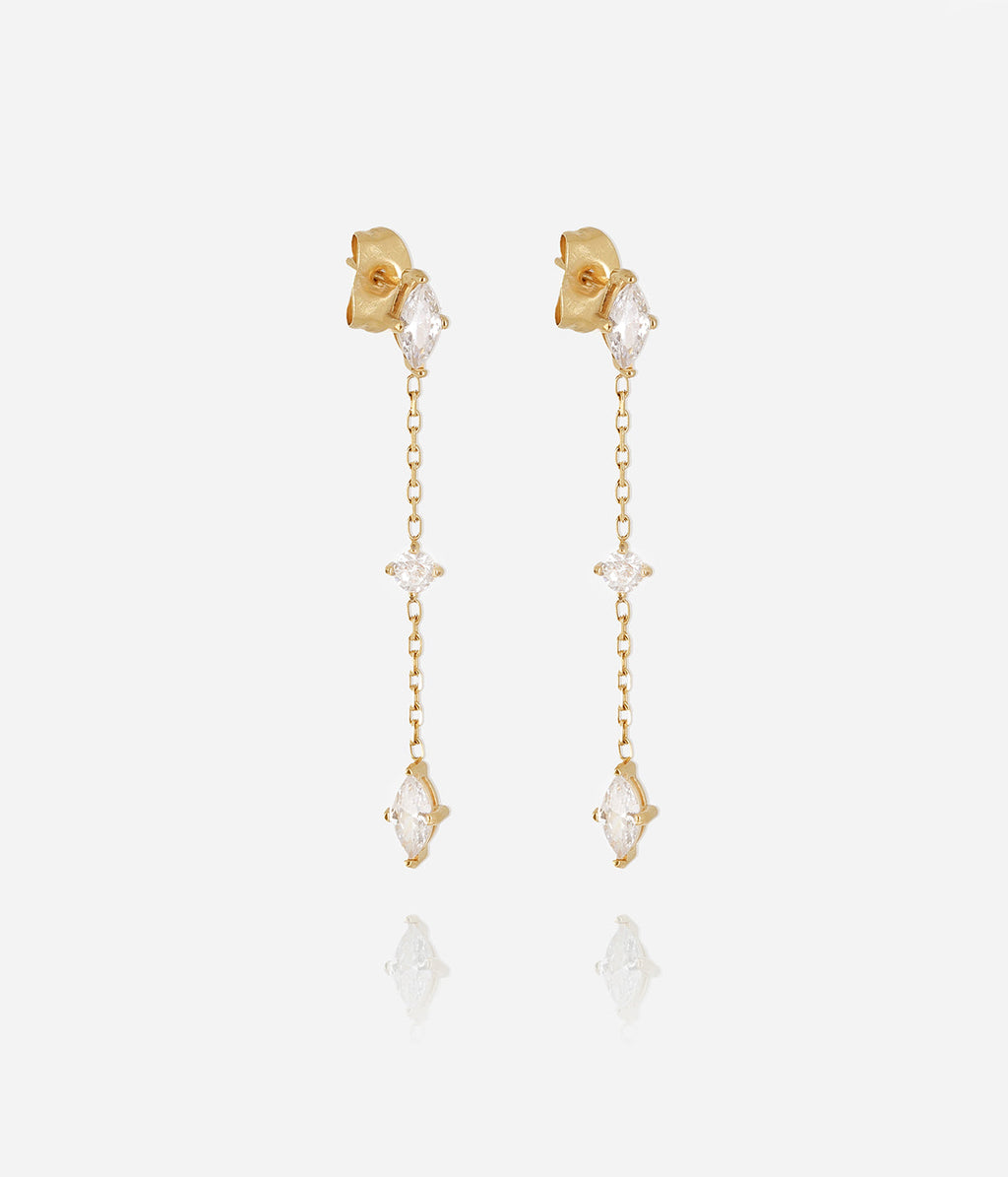 Boucles d'oreilles Bergen (Acier doré)