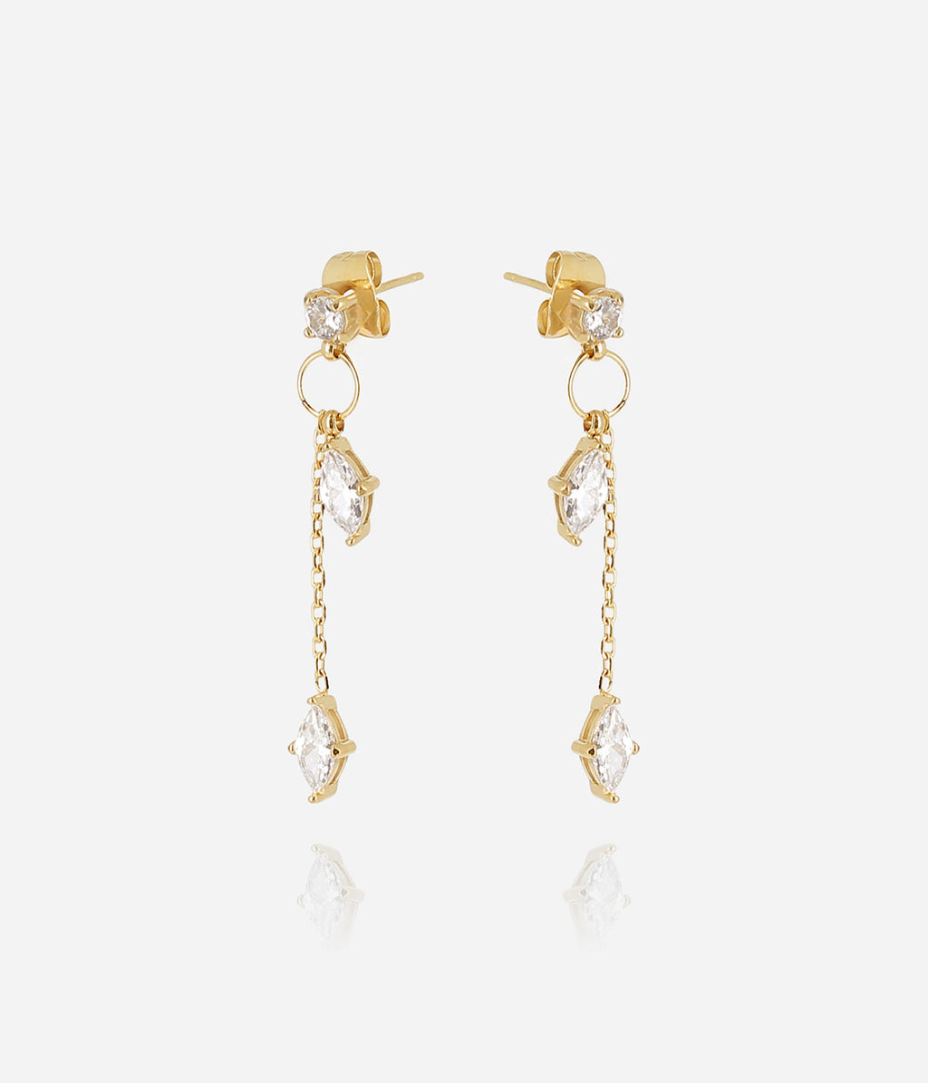 Boucles d'oreilles Cordoba (Acier doré)