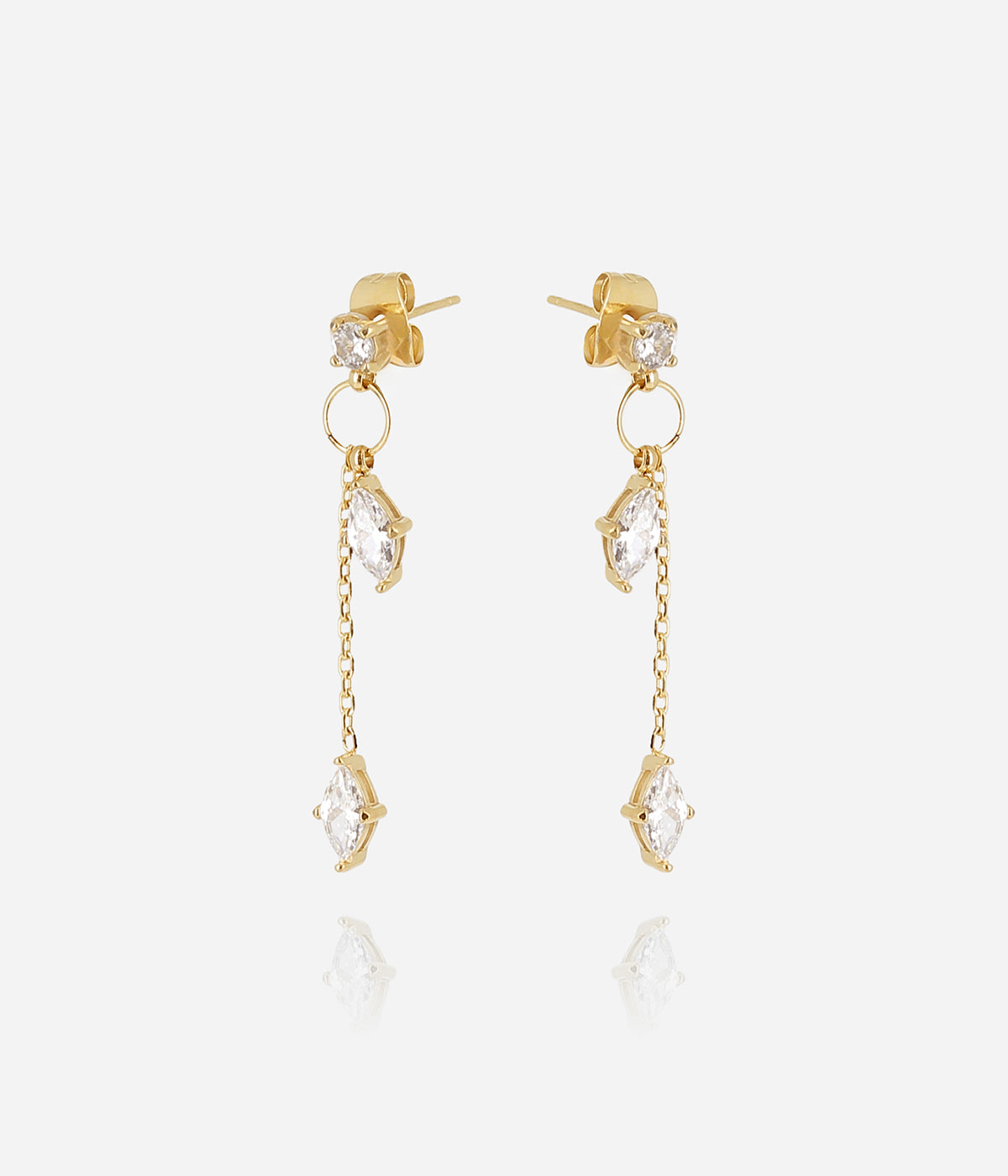 Boucles d'oreilles Cordoba (Acier doré)