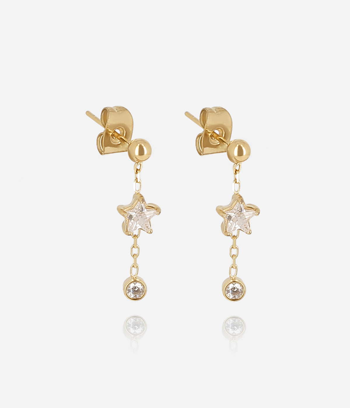 Boucles d'oreilles Liv (Acier doré)