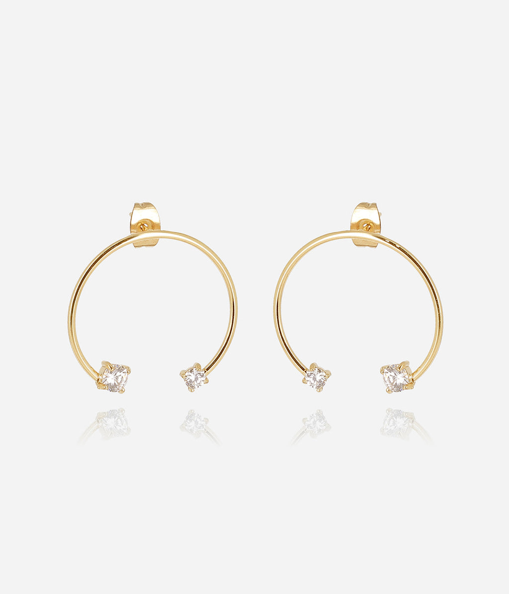 Boucles d'oreilles Fauve (Acier doré)