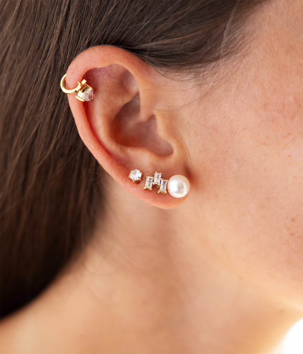 Boucles d'oreilles Maréa (Acier doré)