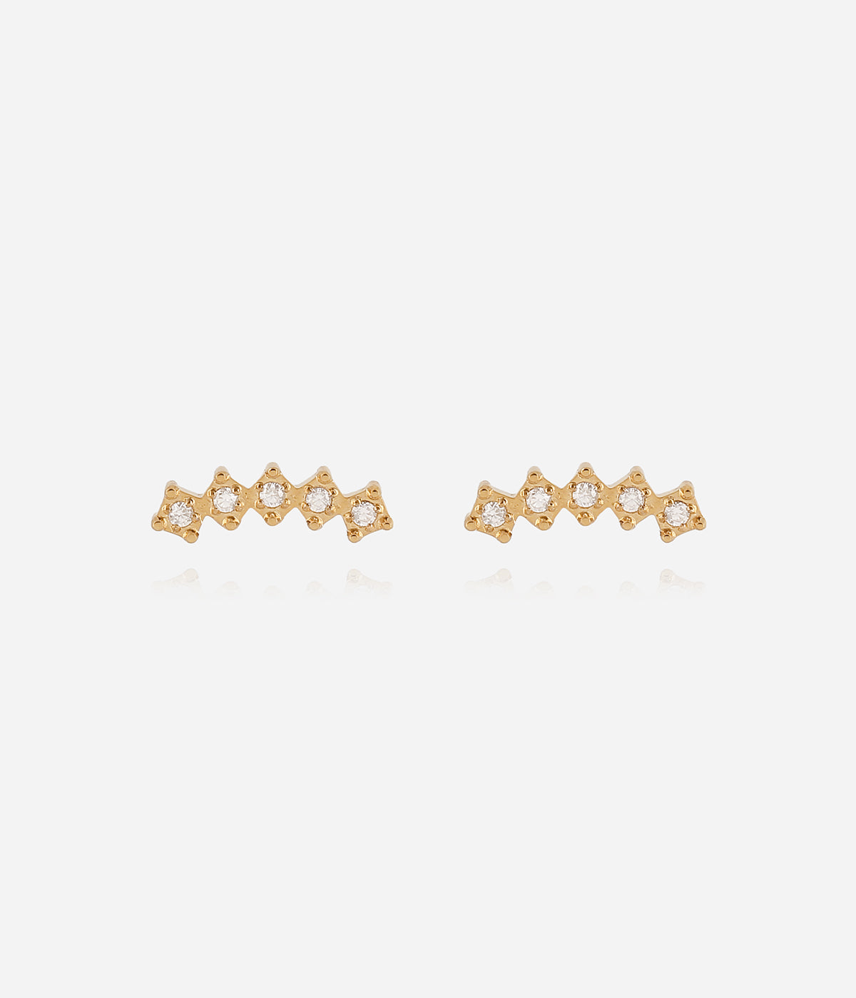 Mini boucles d'oreilles Cassis (Acier doré)