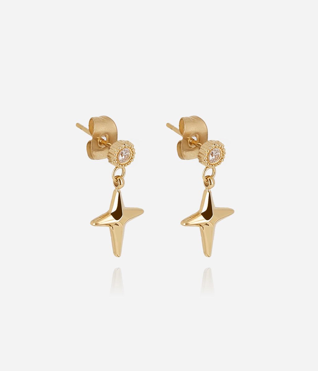 Boucles d'oreilles Paros (Acier doré)